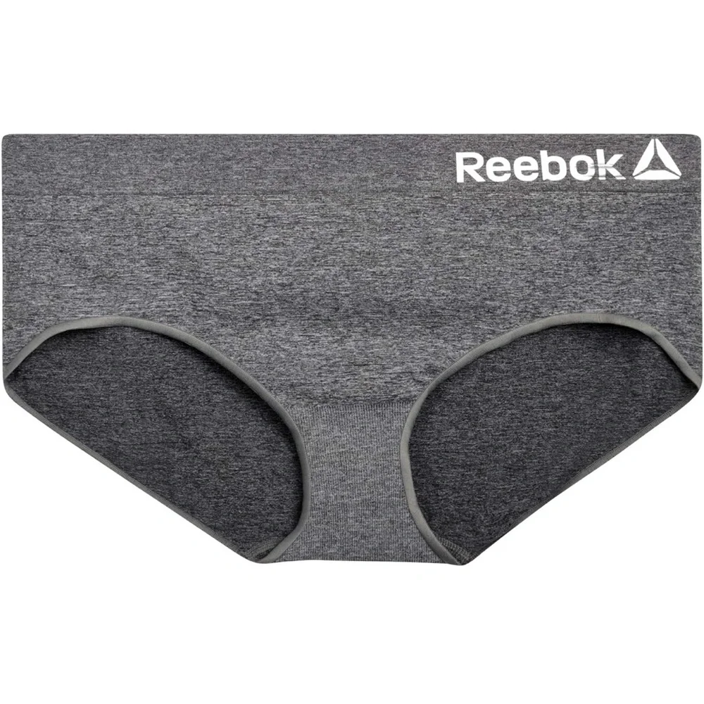 Reebok Seamless Hipster Underwear 5 Pk Black, Gray, White, Burgundy Pink Sm 4/6